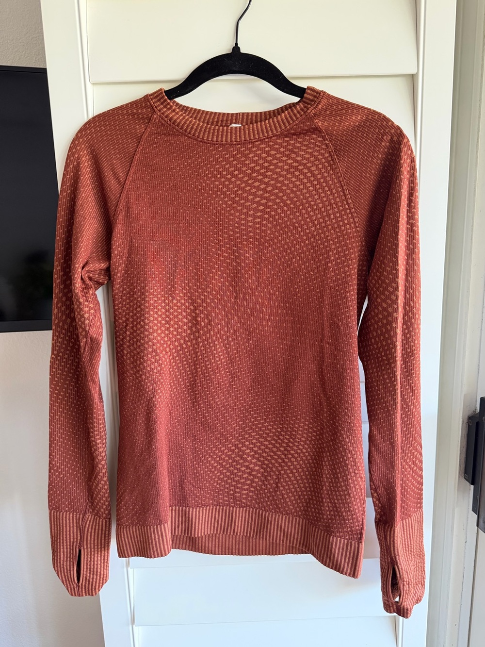 Lululemon Rust Knit Long-Sleeve Women's